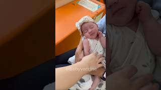 Baby Vaccine action at hospital 🏥 and funny 😂 baby love cute family babygirl happy funny [upl. by Jez]