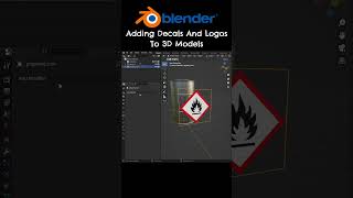 Adding Decals And Logos To 3D Models In Blender [upl. by Aerehs332]