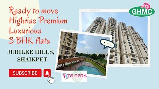 READT TO MOVE LUXURIOUS 3BHK FLATS SHAIKPET JUBILEE HILLS SFT PRICE 9500 jubileehills 3bhk [upl. by Xever236]