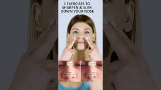 4 Simple EXERCISES TO RESHAPE SHARPEN amp SLIM DOWN YOUR NOSE [upl. by Anaicul]