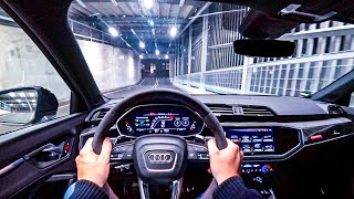 2020 AUDI RS Q3 Sportback 400HP NIGHT POV DRIVE AUTOBAHN 60FPS [upl. by Anahs]