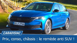 Essai Skoda Octavia Combi restylée  un remède antiSUV encore accessible [upl. by Tai389]