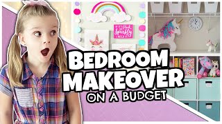 DIY GIRLS BEDROOM MAKEOVER ON A BUDGET  Decorating Ideas  Bedroom DIY [upl. by Ydnab520]