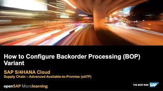 How to Configure Backorder Processing BOP Variant  SAP S4HANA Cloud Supply Chain [upl. by Acquah]