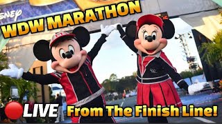 🔴LIVE WDW MARATHON from the FINISH LINE runDisney Walt Disney World Live Stream [upl. by Joyann]