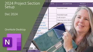 2024 OneNote Planner Project Section Setup [upl. by Windham]