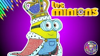 MINIONS COLORING BOOK ILLUMINATION MOVIE  COMMENT COLORIER ET DESSINER LE FILM LES MINIONS TUTO [upl. by Tisdale]