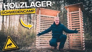 Schwedencamp  Bau der Holzlager  Tom Siesing [upl. by Makell]