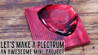 The Plectrum  how to make a custom Kirinite guitar pick by hand [upl. by Aneeb]