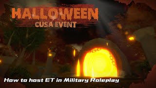 How to host ET in Military Roleplay  roblox robloxarmy [upl. by Anoirb780]