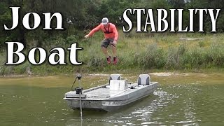 How Stable is my Jon Boat Jon Boat to Bass Boat Test Is a Jon Boat Worth It Jon Boat Fishing [upl. by Hocker484]