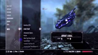 Skyrim  Summon Arvak spell  mount [upl. by Anirtik]