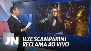 Ilze Scamparini RECLAMA AO VIVO e leva BRONCA DE WILLIAM BONNER 16112015 [upl. by Attezi]