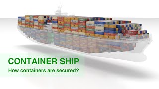 How A Container Ship Secures Containers  Design Safety Container Locating [upl. by Laveen972]