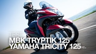 TEST  MBK TRYPTIK 125 amp YAMAHA TRICITY 125 [upl. by Siurad]