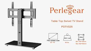 StepByStep Installation Guide for Perlegear PGTVS26 Universal TV Stand [upl. by Lundt377]