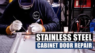 Stainless Steel Cabinet Door Repair  JIMBOS GARAGE [upl. by Hannavahs]