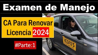 Examen de Manejo para Renovar Licencia California DMV 2024 Parte1 [upl. by Ortiz]