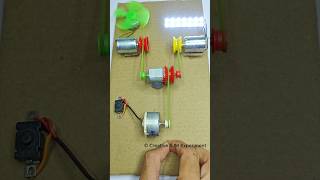 Belt drive Mechanism • Dc Motor  dcmotor tech youtubeshorts dcmotorproject [upl. by Holly]