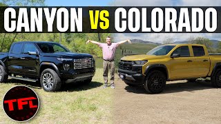 Why Would You Pick the 2023 GMC Canyon Over the Chevy Colorado I Cover ALL the Differences [upl. by Adlay]