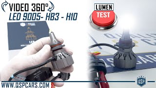 Luci Led Auto Quarzo QSPCARS HB3 9005 H10 Dimostrazione Lumen con Vero Tester LUMEN NO LUX [upl. by Chernow]