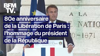 80e anniversaire de la Libération de Paris le discours intégral dEmmanuel Macron [upl. by Bouton813]