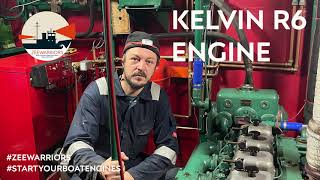 British Classic  Diesel Engine Kelvin R6  Start up [upl. by Gib]