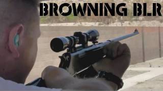 Browning BLR Lever Action Rifle 7mm Rem Mag slow motion [upl. by Laitselec]