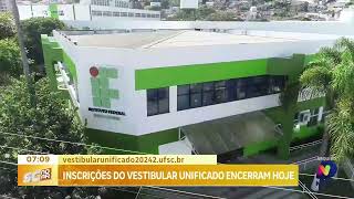 Inscrições do Vestibular Unificado UFSCIFSC encerram nesta terçafeira [upl. by Lars251]