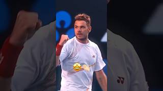 Stanislas Wawrinka wins the point after a long rally 🤩👏🏻 tennis rally [upl. by Juliano]