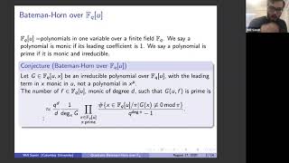 Will Sawin Columbia The quadratic BatemanHorn conjecture over Fqu [upl. by Botnick]