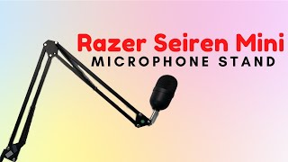 Razer Seiren Mini microphone boom arm stand review [upl. by Ovatsug946]