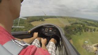 Schleicher ASK 13 Launch and quick landing practice [upl. by Cousins]