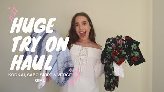 HUGE TRY ON HAUL  Sabo Skirt Kookai amp Verge Girl [upl. by Louisette9]