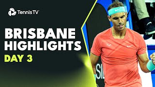 Nadal Comeback vs Thiem Korda Kokkinakis In Action  Brisbane 2024 Day 3 Highlights [upl. by Iroak]