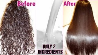 Permanent Hair Straightening at Home  Only Natural Ingredients  TipsToTop By Shalini [upl. by Jaunita120]