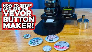 Vevor Button Maker  Unbox Setup and Demonstration [upl. by Ikkela677]