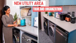 My New Utility Area Tour and Organization  Laundry and Dishwashing Area [upl. by Ariet932]