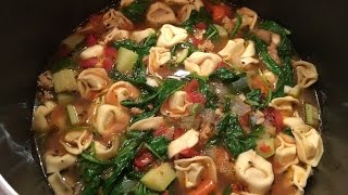 Simple and Easy Tortellini Soup [upl. by Ahsurej]