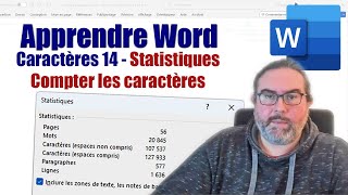 Statistiques de document  Compter les caractères [upl. by Kamillah717]