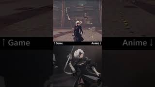 Nier Automata Game vs Anime Comparison [upl. by Naliorf]