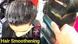 Permanent Hair Straightening  Smoothening  Streax Canvo Line [upl. by Nahtannhoj]