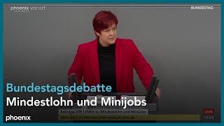 Bundestagsdebatte zum gesetzlichen Mindestlohn und zu Minijobs am 091123 [upl. by Yrokcaz847]