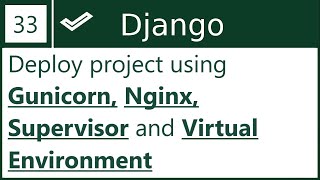 33  Host Django project using Gunicorn Nginx and Supervisor  By Hardik Patel [upl. by Aleekahs]