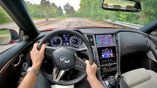 2022 Infiniti Q50 Red Sport 400  POV Driving Impressions [upl. by Averi191]