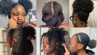 2024💖✨Easy and Elegant Natural 4C hairstyles 4cnaturalhair naturalhair [upl. by Monjan]