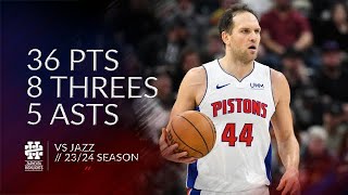 Bojan Bogdanovic 36 pts 8 threes 5 asts vs Jazz 2324 season [upl. by Rurik988]