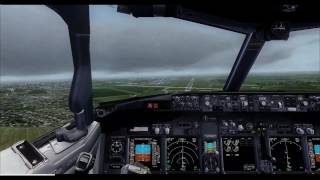 FSX HD Atterrissage très difficile Air Algérie à LilleLesquin 737800 Vent 36KTS [upl. by Eissen]