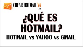 Qué es Hotmail  Hotmail vs Gmail  2016 [upl. by Keiko323]