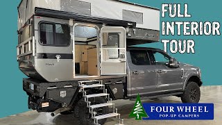 Hawk Flatbed Four Wheel Camper Interior Tour [upl. by Atinod390]